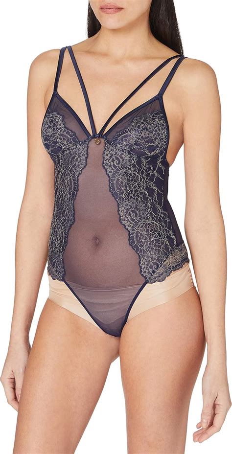 Sylvie Flirty Lingerie Damen Body Anneke Blau Grau XS Amazon De Fashion