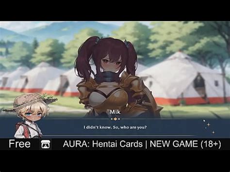 AURA Hentai Cards Free Game Itchio Adventure Card Game Visual Novel D Adult Anime Eroge