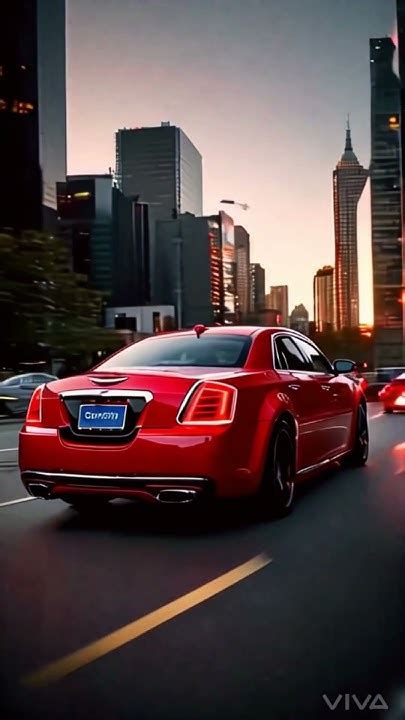 Cherry Red Chrysler 300 Driving on City Highway #automobile #drive # ...