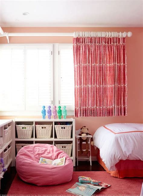 Girls Room With Short Curtains Transitional Girls Room Pink Bedroom Curtains Small Room