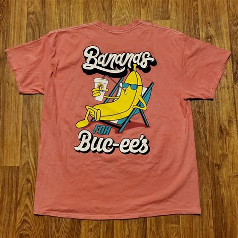 Buc Ees Shirt Womens XL Pink Bananas For Buc Ees Shor Gem