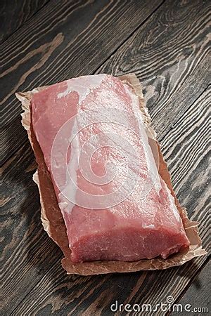 Whole Boneless Pork Loin Without Fat Pork Tenderloin On Paper On A