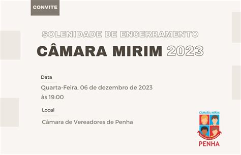 Solenidade marca o encerramento da Câmara Mirim de Penha em 2023