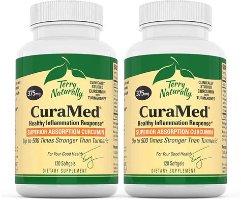 Amazon Terry Naturally CuraMed 375 Mg 2 Pack 120 Softgels