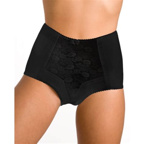 Womens Two Pack Black Lace Control Shapewear Briefs