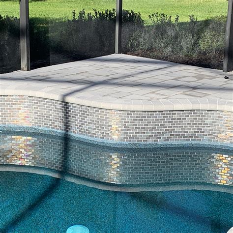 Grey 1 X 2 Mosaic Tile Vidillugrey12 Aquatica Glass Pool Tile