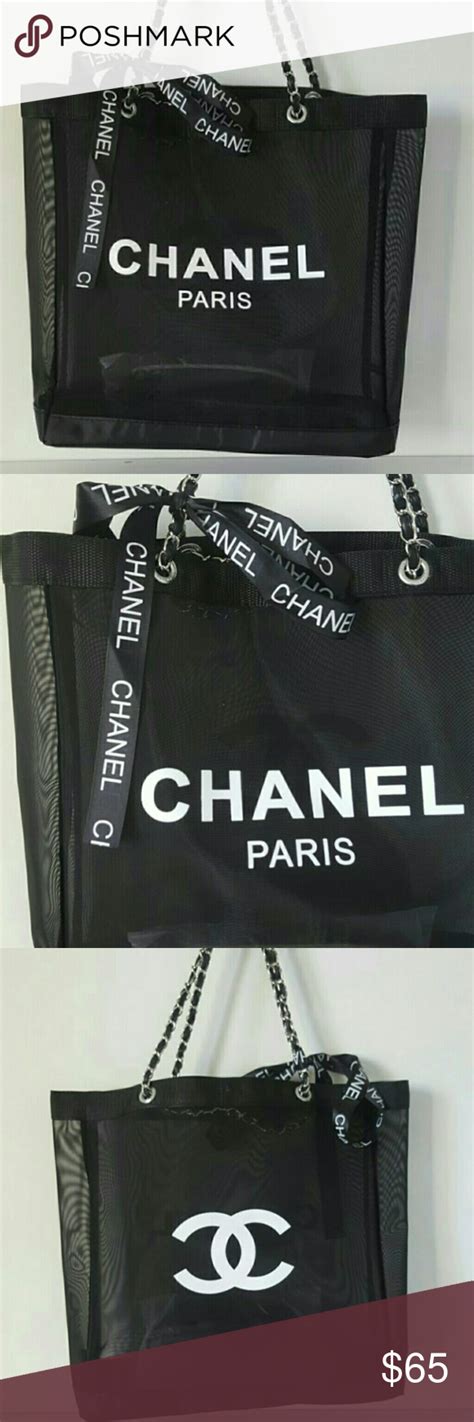 Authentic Chanel Vip Mesh Tote 100 Authentic Chanel Vip Mesh Tote With