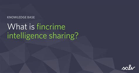 What Is Fincrime Intelligence Sharing • Salv