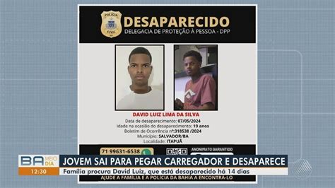 Jovem de 19 anos desaparece em Salvador após sair de casa para buscar