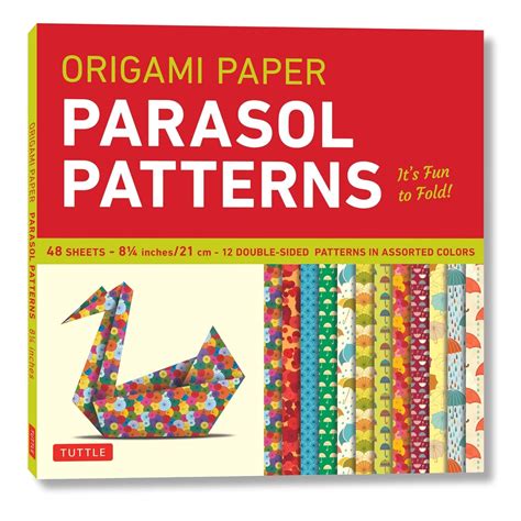 Origami Paper 8 1 4 21 Cm Parasol Patterns 48 Sheets Tuttle Origami