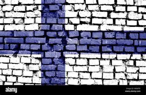 Flag of Finland against the background of the old retro effect,close up ...