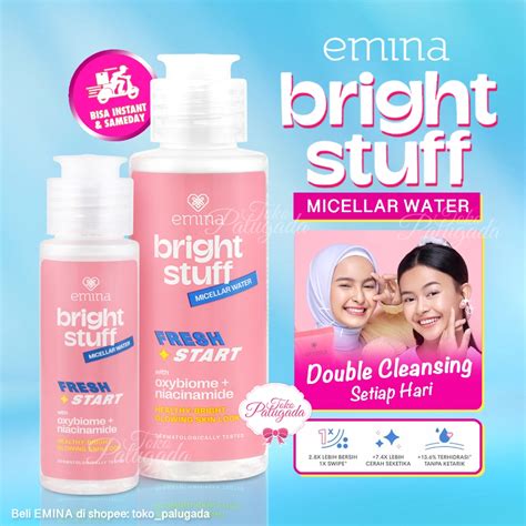 Jual Emina Micellar Water Drop Cleanser Bright Stuff Shopee Indonesia