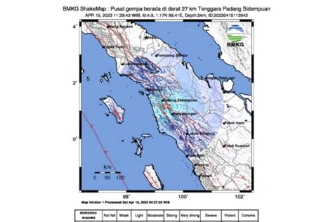 Bmkg Gempa Di Padang Sidempuan Akibat Aktivitas Sesar Sumatera