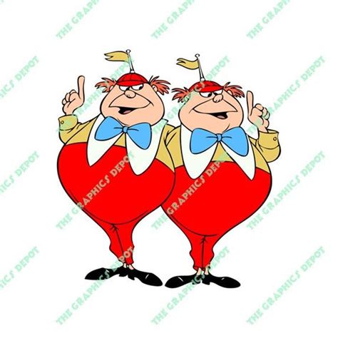 Tweedle Dee And Tweedle Dum Alice In Wonderland Svg File Etsy Tweedle