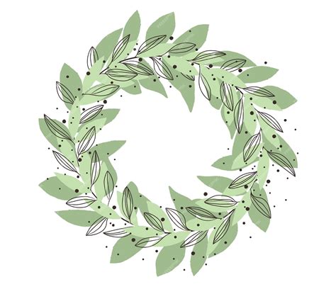 Premium Vector | Wreath of leaves