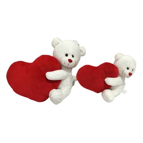New Hot Sale Valentine Teddy Bear Hug Me Bear Plush Toy Doll With Red Heart Plush Toy And