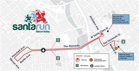 Course Map - Santa Run Silicon Valley