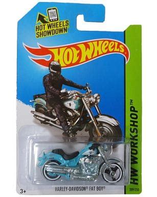 駿河屋 1 64 HARLEY DAVIDSON FAT BOY ライトブルーブラックシルバー Hot Wheels HW WORKSHOP BFD80 07B3 ホット