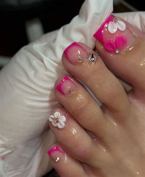 Pin By Tamyia On Fresh Set In 2024 Acrylic Toe Nails Pink Toe