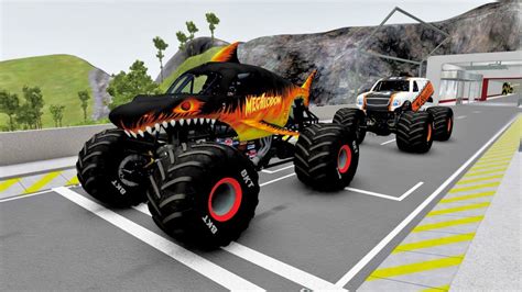 Monster Trucks And Trucks Do Epic High Speed Jumps 31 BeamNG Drive