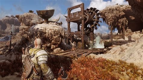 God Of War Ragnarok How To Lower The Gate Windmill Water Geyser