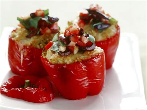 Stuffed Peppers With Rice And Olive Salsa Recipe Eat Smarter Usa