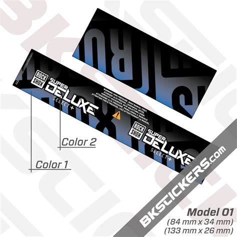 Rockshox Super Deluxe Select Plus Inverted Rear Shox Decals Kit