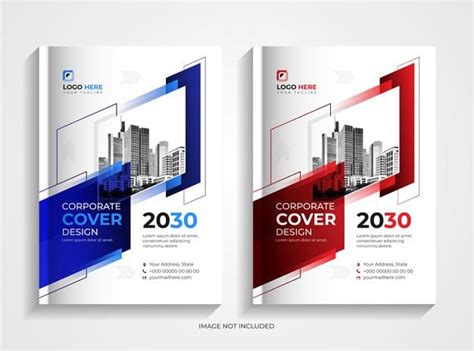 Corporate Business Book Cover Design Template Set