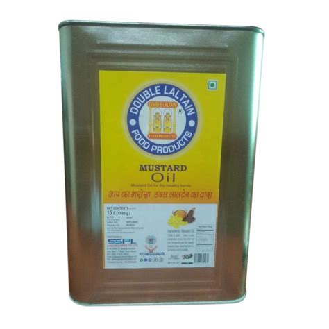 Double Laltain Liter Kachi Ghani Mustard Oil Packaging Type Tin At