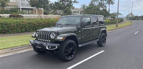 Jeep Wrangler 4xe 2021 Black Jeeps Matts Oahu Car Rentals Llc Honolulu Car Rental