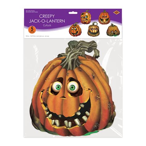 Viewing Product Creepy Jack-O-Lantern Cutouts (12) - 360 Degrees Ltd