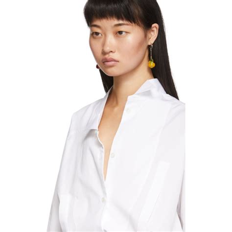 Loewe White Asymmetric Shirt Loewe