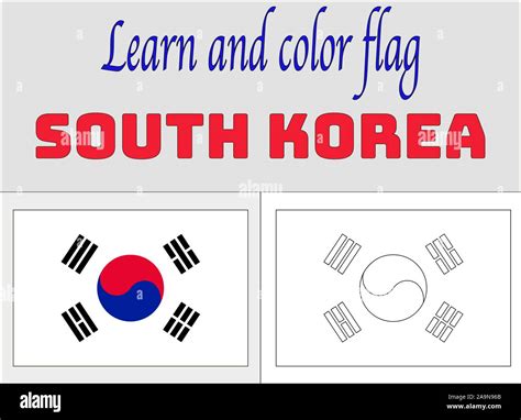 South Korean Flag Coloring Page