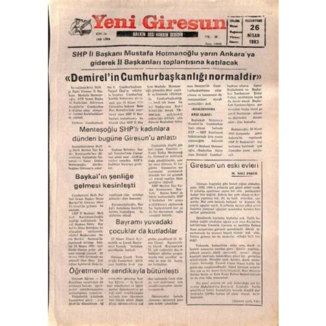 G K E Koleksiyon Yeni Giresun Gazetesi Nisan Fiyat