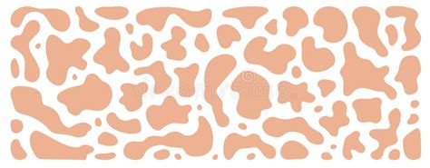 Flat Vector Liquid Shapes Pattern Banner Nude Color Abstract Dynamic