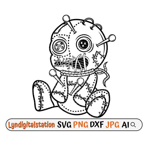 Voodoo Doll Svg Halloween Doll Clipart Spooky Doll Cut - Etsy