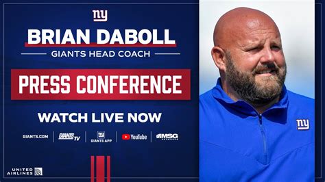 Live Head Coach Brian Daboll Press Conference Youtube