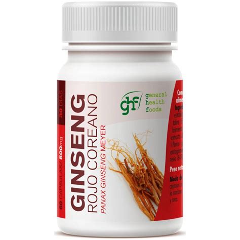 Comprar Ghf Ginseng Rojo Coreano 500Mg 60Cáps a precio de oferta