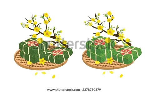 Vietnamese Traditional Lunar New Year Vector Stock Vector (Royalty Free ...