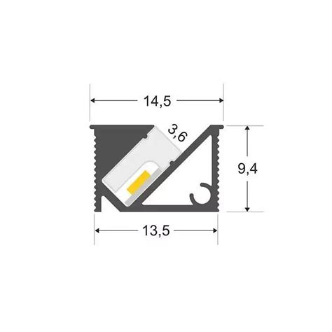 KIT Perfil aluminio KIRK para tiras LED Único en Perfiles y Molduras