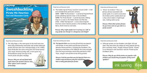 Ks Pirate Fact And Discussion Cards Teacher Made Twinkl