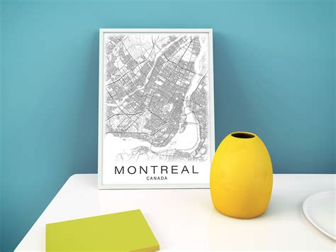 Printable Map of Montreal Canada Instant Download City - Etsy