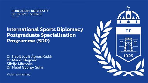 Hungarian University Of Sports Science Announces International Sports Diplomacy Program