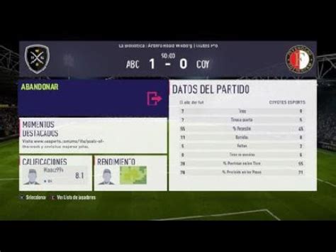 ABC Del FUT Vs Coyotes YouTube