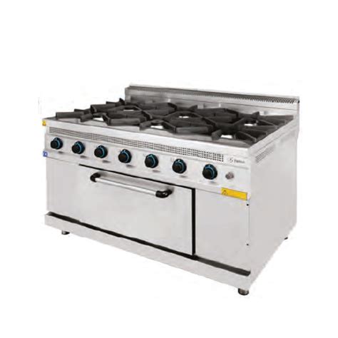 Cuisinière 6 Feux sur Four à Gaz G700 ESTUFA Maroc Cuisine Pro Maroc