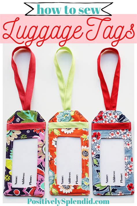 How To Sew A Luggage Tag Positively Splendid Crafts Sewing Recipes