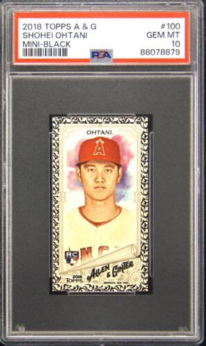 2018 Topps Allen Ginter Mini 100 Shohei Ohtani Black PSA 10 Gem Mint