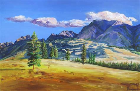 Картина «Алтай» ДВП / Оргалит, Масло 2016 г.