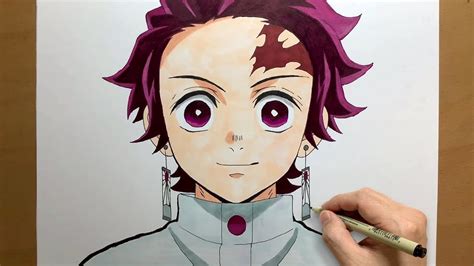 How To Draw Tanjiro Kamado From Demon Slayer Kimetsu No Yaiba Step By Step Draw Anime