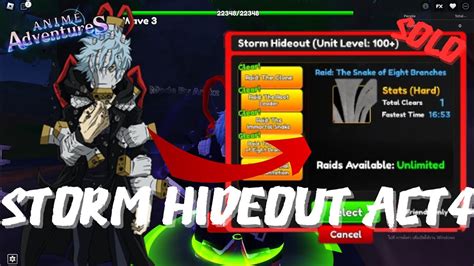 Shigaraki Solo Storm Hideout Act Anime Adventure Youtube